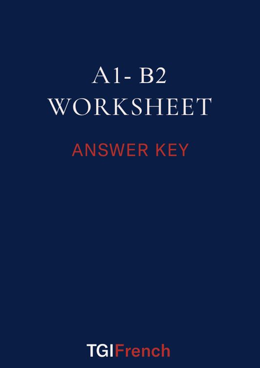 Worksheet A1-B2 + Answer Key
