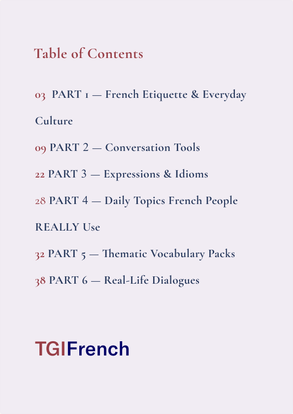 The Ultimate Everyday French Conversation Guide