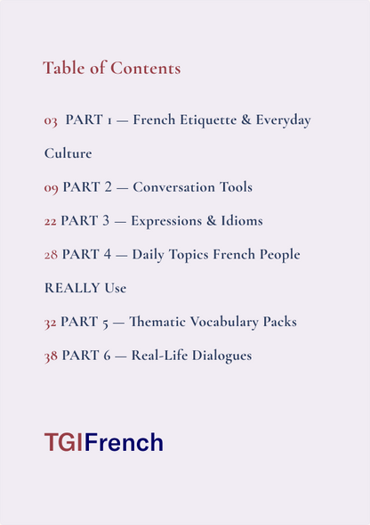 The Ultimate Everyday French Conversation Guide