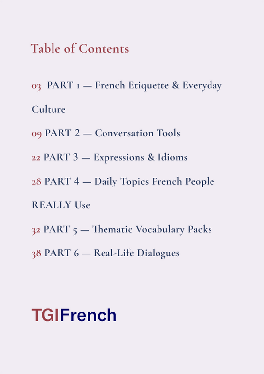 The Ultimate Everyday French Conversation Guide