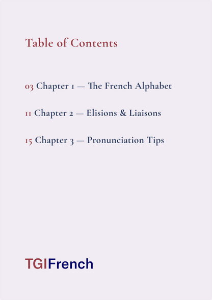French Pronunciation Guide